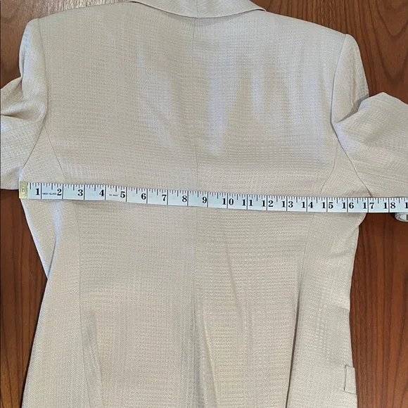 NWT Saville Suit Skirt & Blazer Classic Business Style Beige/Cream 6P Vintage - Picture 6 of 16